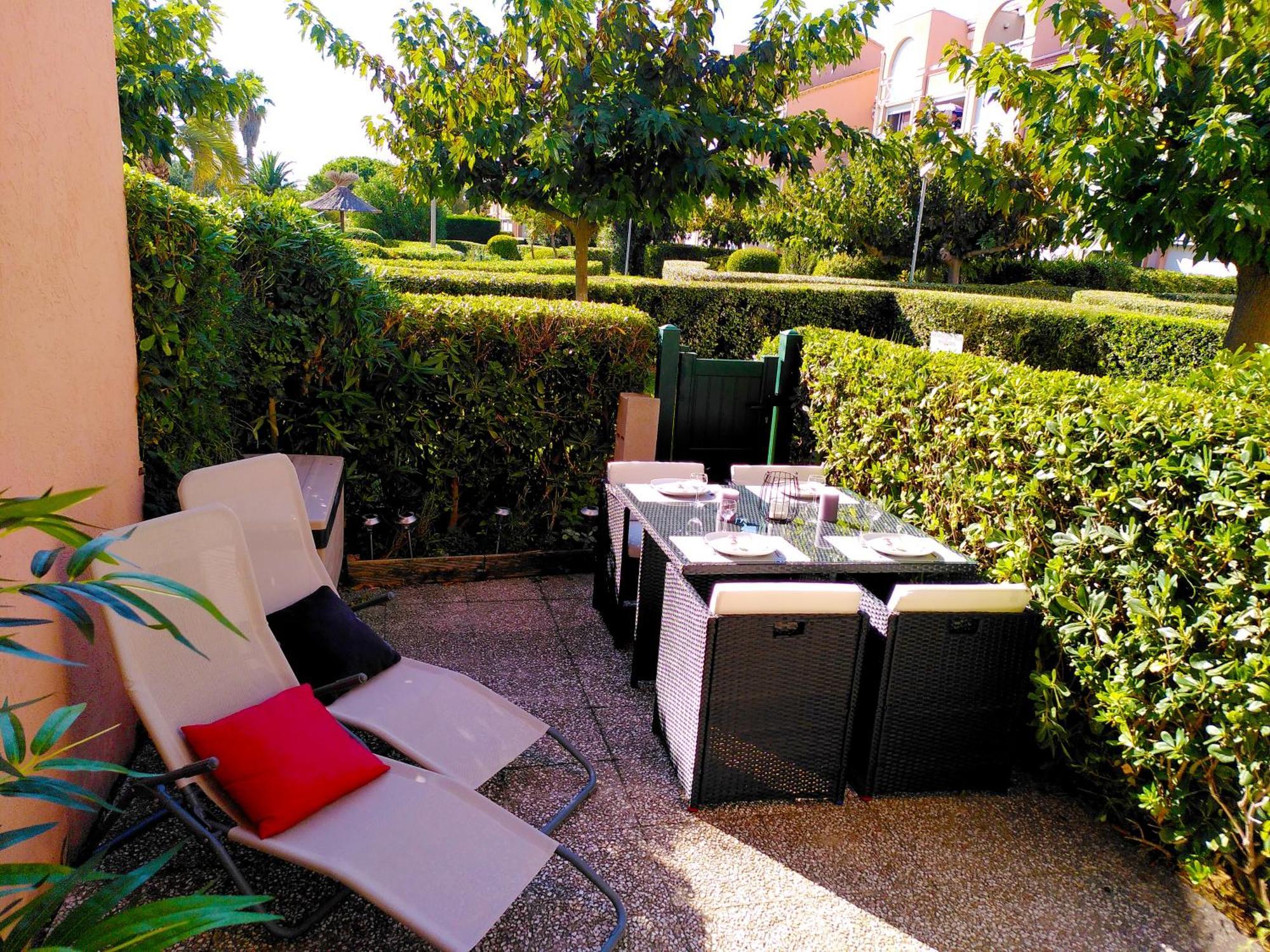 Nid Douillet F2, Clim, Jardin, Piscine, Parking, Plage 200 M Palavas Экстерьер фото